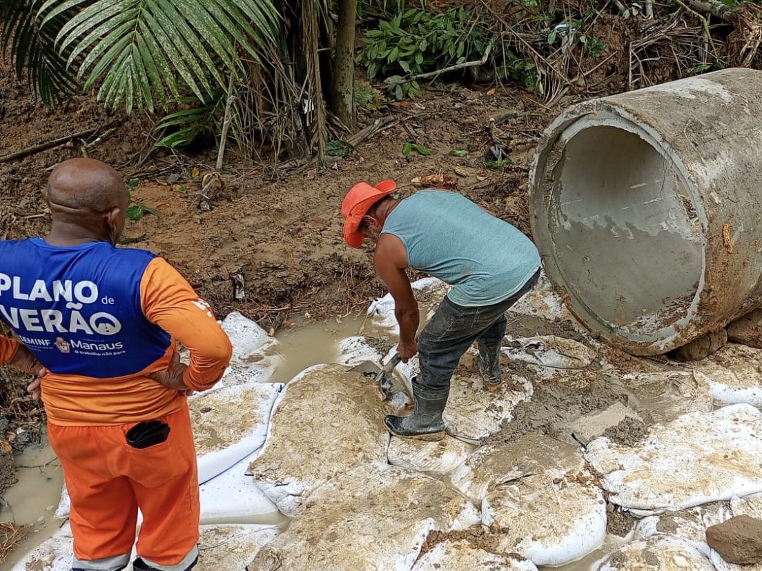Prefeitura de Manaus moderniza drenagem e melhora escoamento da água da chuva no Lago Azul