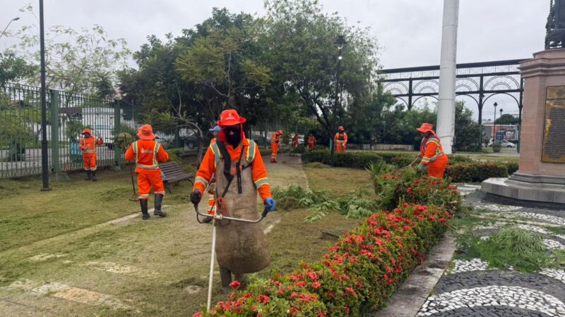 Prefeitura amplia limpeza dos parques e reforça cuidado com espaços públicos de Manaus